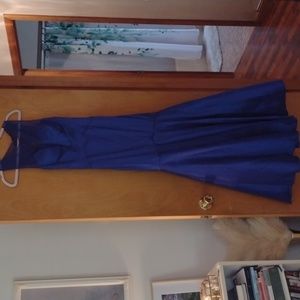 Cobalt Blue fit and flare gown, Deb brand, Size 5/6
